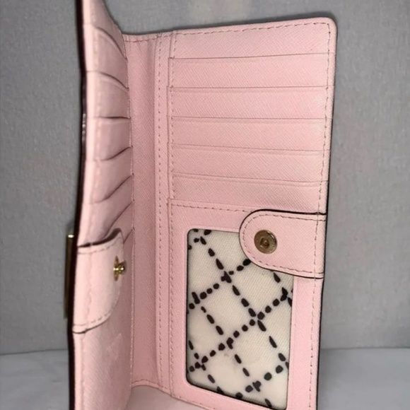 Kate Spade Newbury Lane Stacy Saffiano Leather Clutch Wallet WLRU1601 Pink - Picture 8 of 9